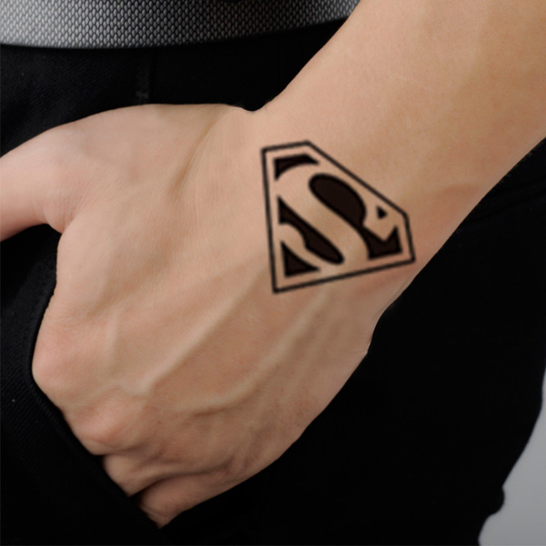 Hình xăm dán nam siêu nhân anh hùng Superman kích thước 6 x 10 cm họa tiết  tinh xảo 100 như xăm thật  Lazadavn