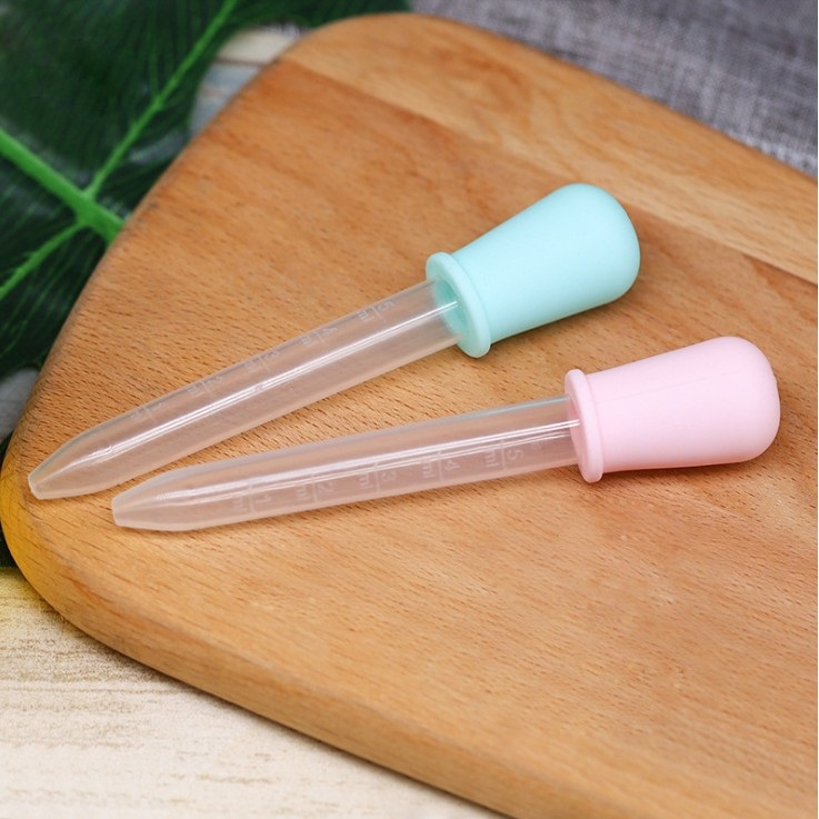 Ống hút sữa, bón thuốc đầu bóp silicon mềm cho bé 5ml