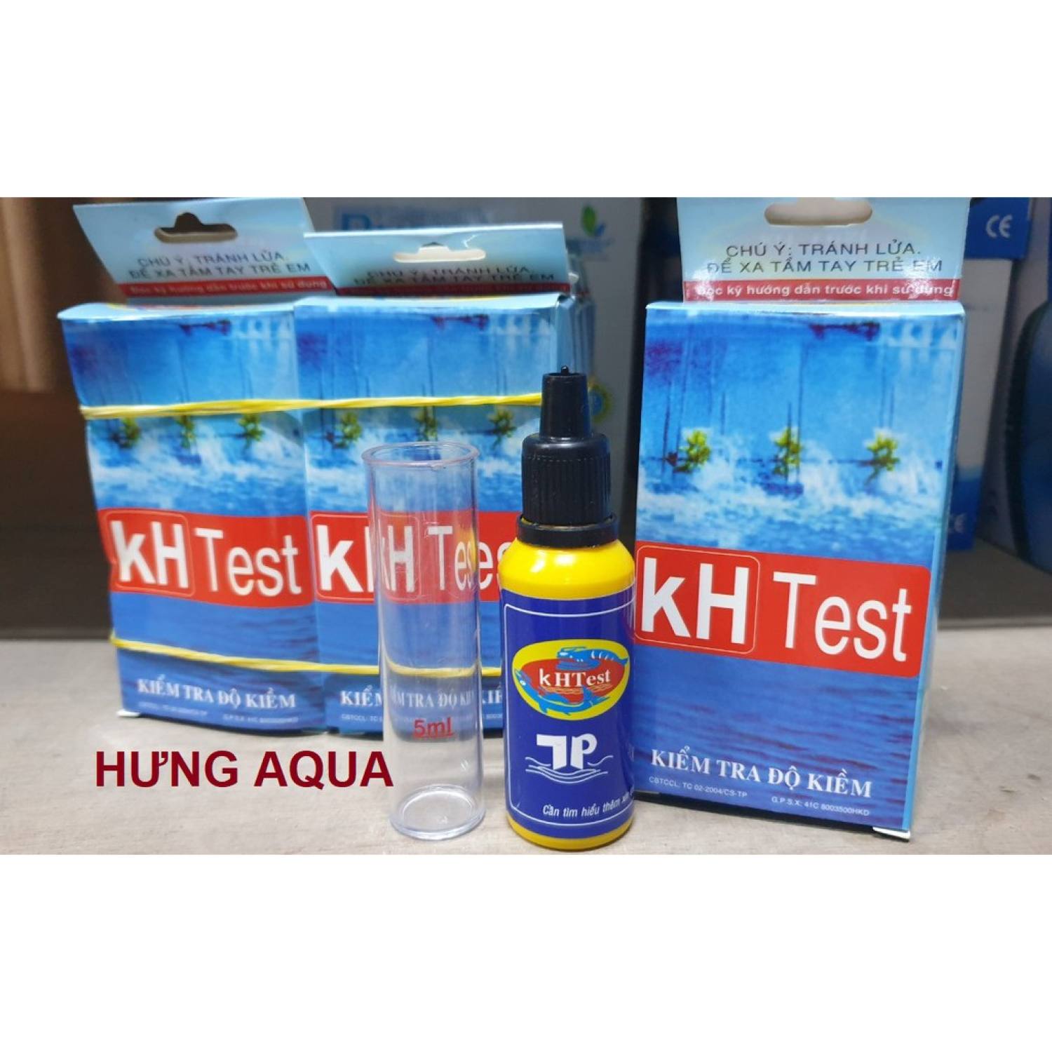 Bộ test Kiềm kH - test kH nước kiểm tra độ kiềm nước hồ cá koi, ao thủy sản