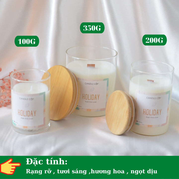 Nến Thơm handmade AGAYA Candle Cup - MÙI HOLIDAY