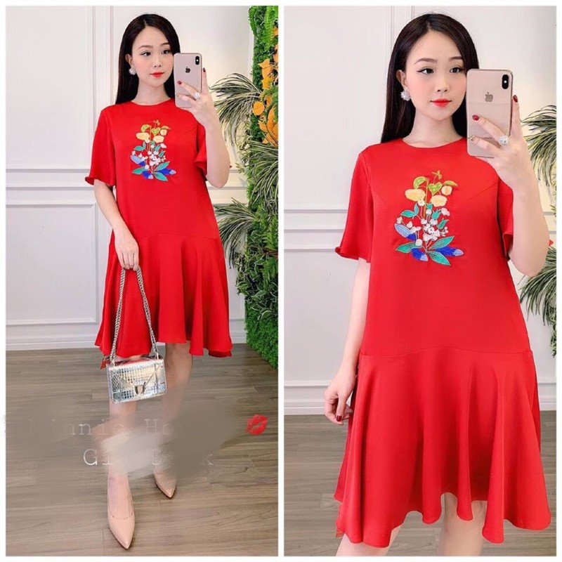 ĐẦM SUÔNG THIÊU HOA CỰC XINH - MT04
