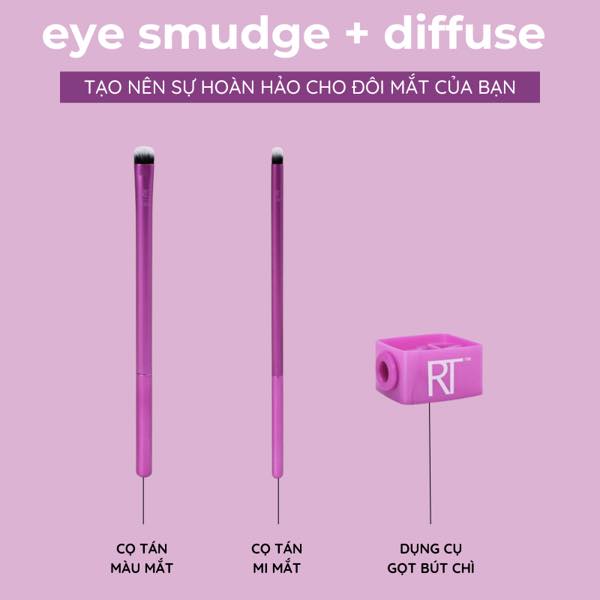 Cọ Mắt Real Technique Eye Smudge + Diffuse