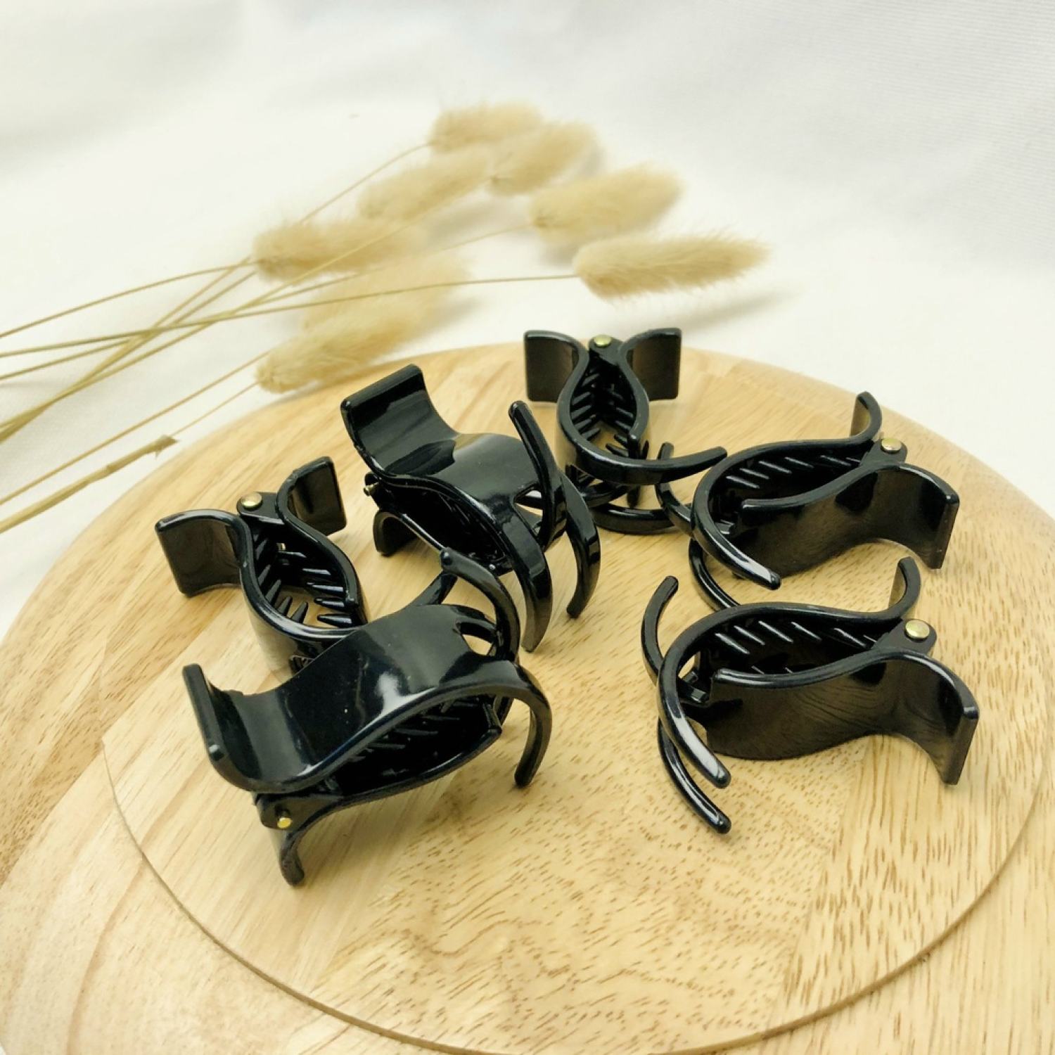 Set 12 Kẹp Tóc Càng Cua 3 Răng Màu Đen Bóng – Nhỏ Gọn, Giữ Tóc Chắc Chắn, Phù Hợp Mọi Loại Tóc