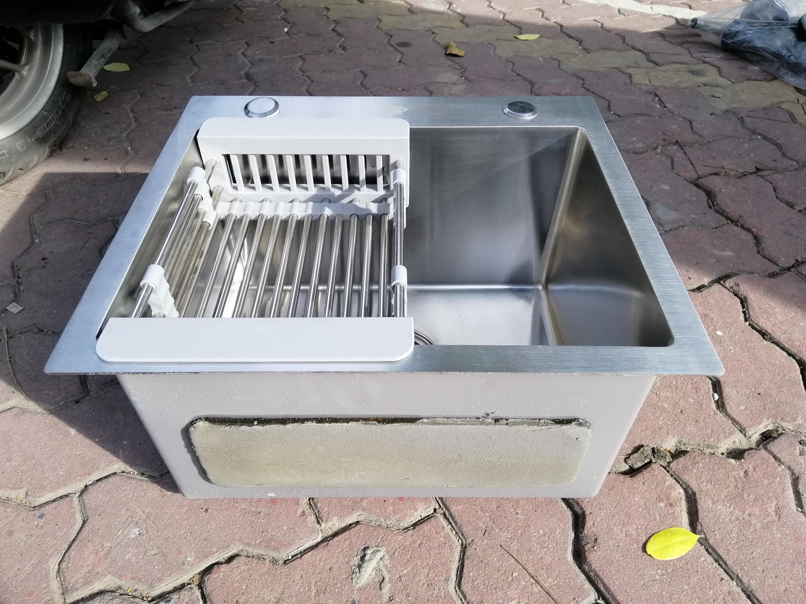 chậu rửa bát 1 hố 45x40x24