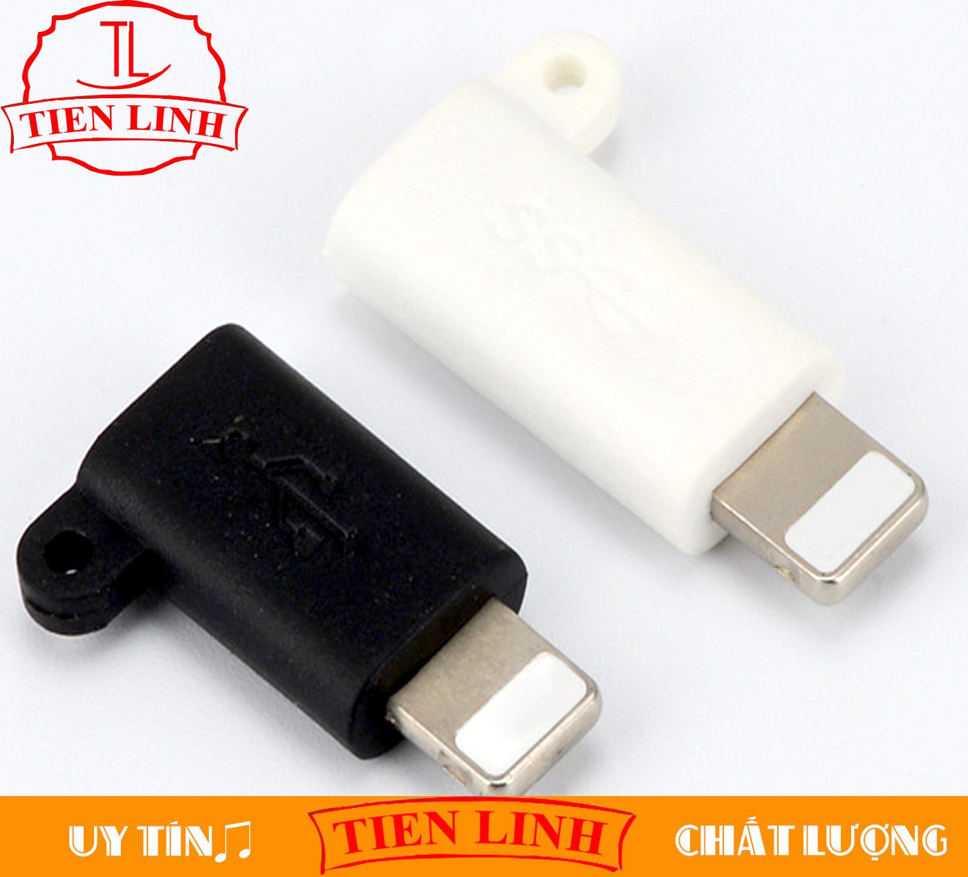 Đầu chuyển đổi từ USB Type C sang Lightning (Đen - Móc chống rơi)