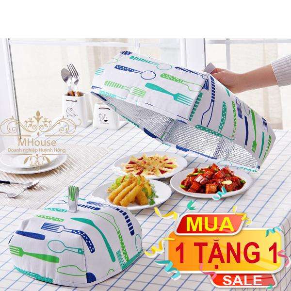 Mua 1 Tặng 1. Nắp đậy giữ nhiệt bảo quản thực phẩm xếp gọn.