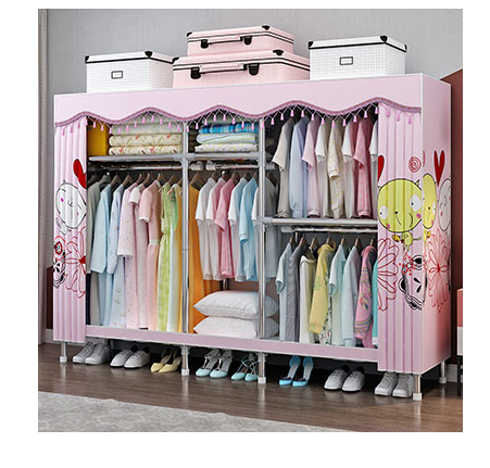 Tủ vải đựng quần áo khung thép titan siêu bền 3,4 buồng 1m5, 2m1