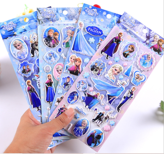 Hình dán sticker nổi 3d elsa nữ hoàng băng giá cho bé