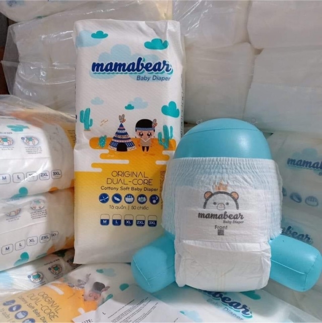 Combo 100 chiếc (2 bịch) Bỉm Quần Mamabear Mama bear Cao cấp đủ size cho con yêu