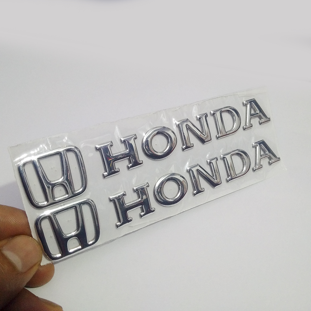 Cặp tem honda 3d nổi - hd bạc