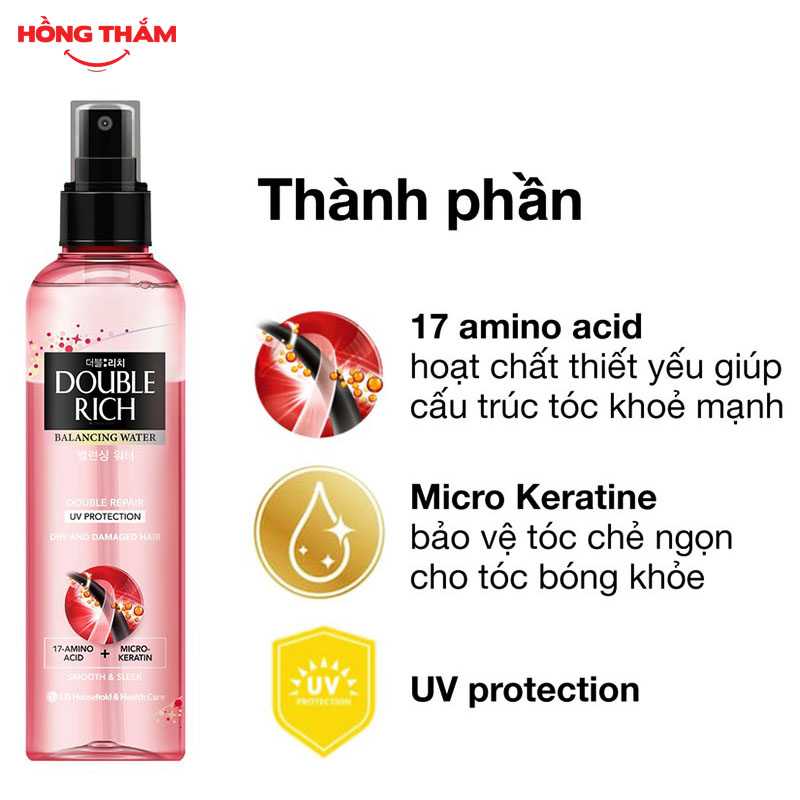 Xịt dưỡng tóc DOUBLE RICH chăm sóc tóc hư tổn (250ml) (hongthamshopcom)- DT104