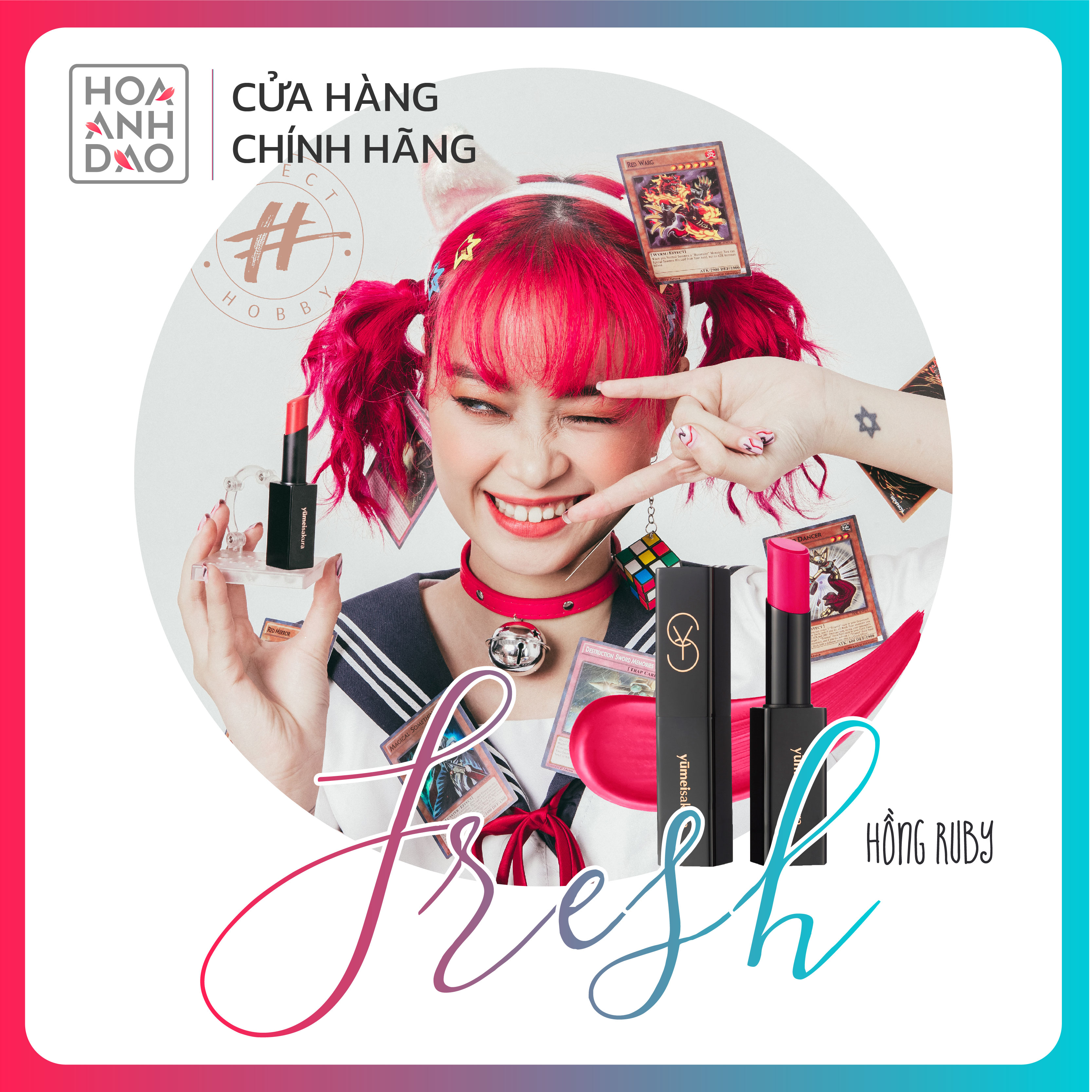 Son Dưỡng Collagen Yumeisakura - Hồng Ruby - YM02