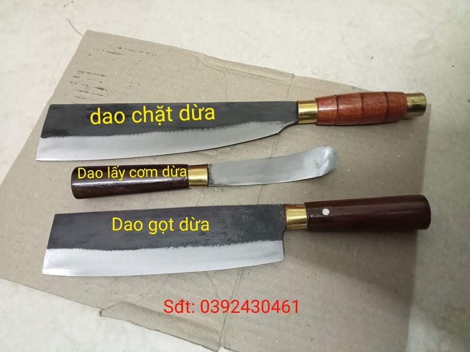 dao lấy cơm dừa (bộ chặt-gọt-lấy cơm dừa) siêu tiện lợi