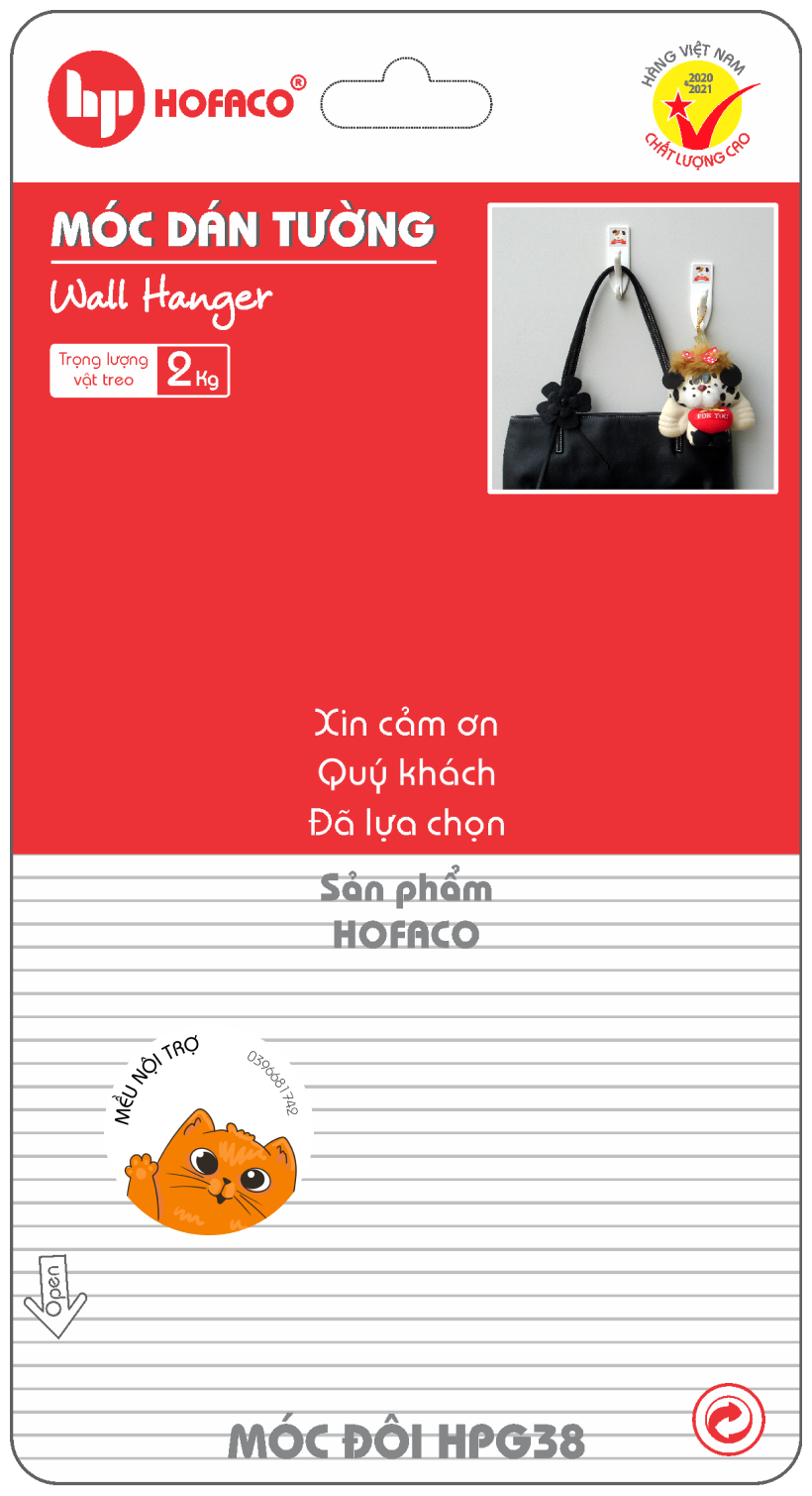 Móc dán đôi - Hofaco HPG38