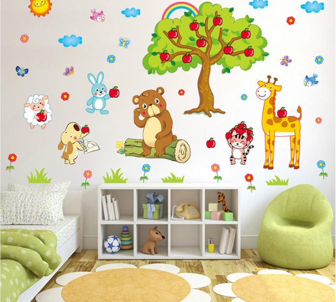 [HCM]Decal trang trí Cây Táo đỏ lớn
