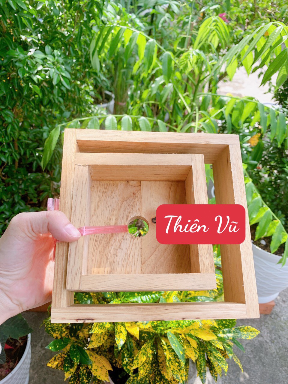 Bộ 2 khuôn gỗ làm bánh chưng tiện lợi, Khuôn bánh chưng Vạn lợi