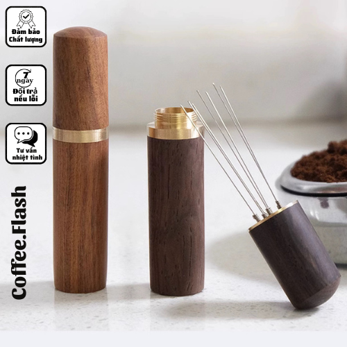 Dụng cụ đánh tơi bột cà phê, khuấy đều bột cà phê 6 kim