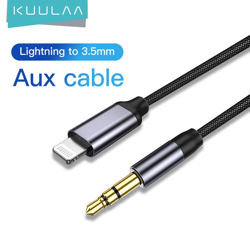 【For iPhone 13】KUULAA 1meter Thưởng thức âm nhạc dành cho iPhone Lightning đến 3 .5mm Cáp Aux Jack cắm tai nghe Điện thoại kết nối với tai nghe cho iPhone 11 Pro Max 11 XS Max XR X 8 7 6 Plus 6S 5 S Plus