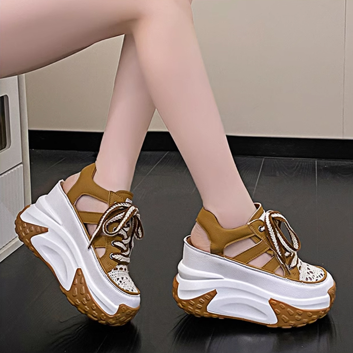 Giày Đế Cao Hở Gót 10cm PS690-1317