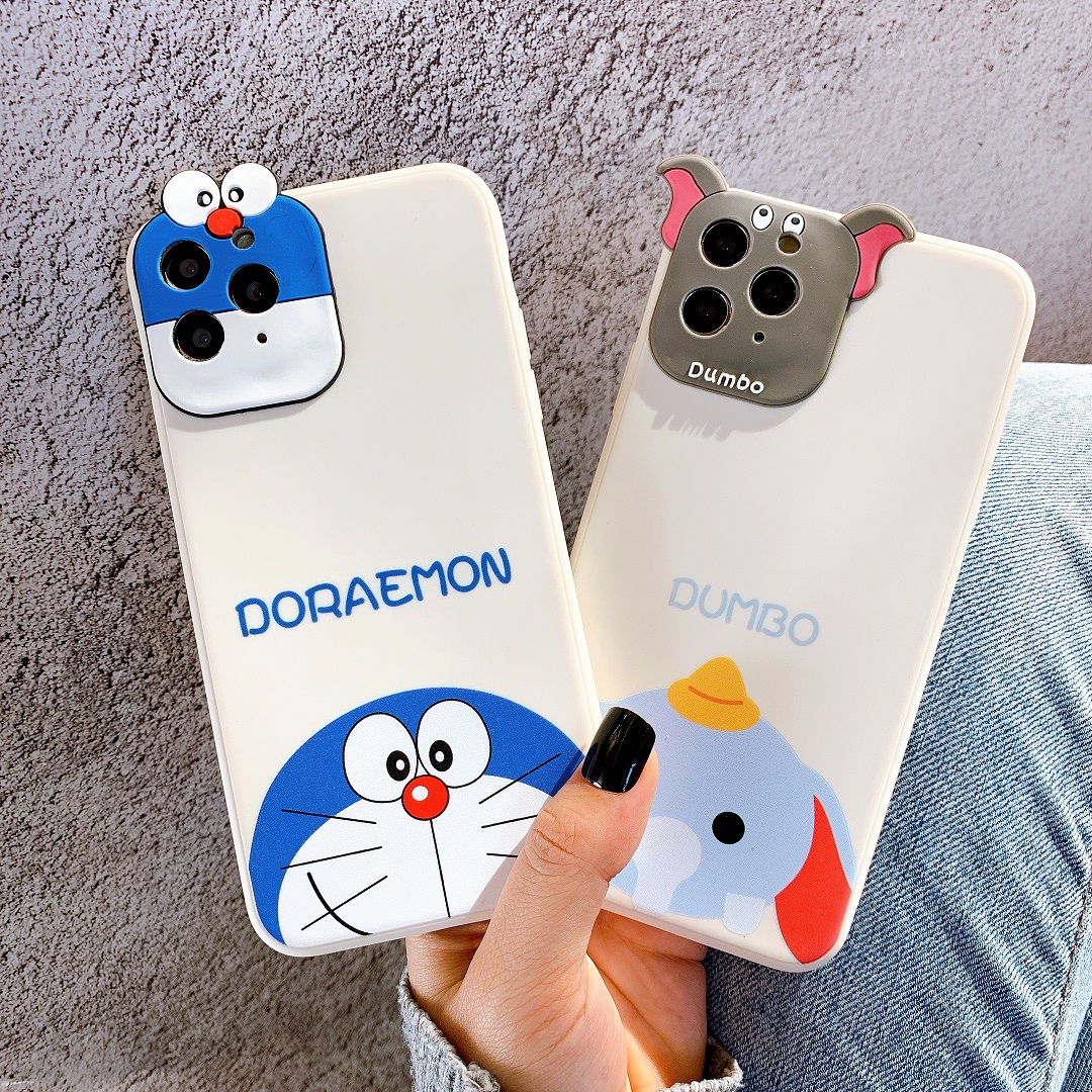 Ốp Lưng Silicon Bảo Vệ CAMERA Doraemon x Voi Dumbo