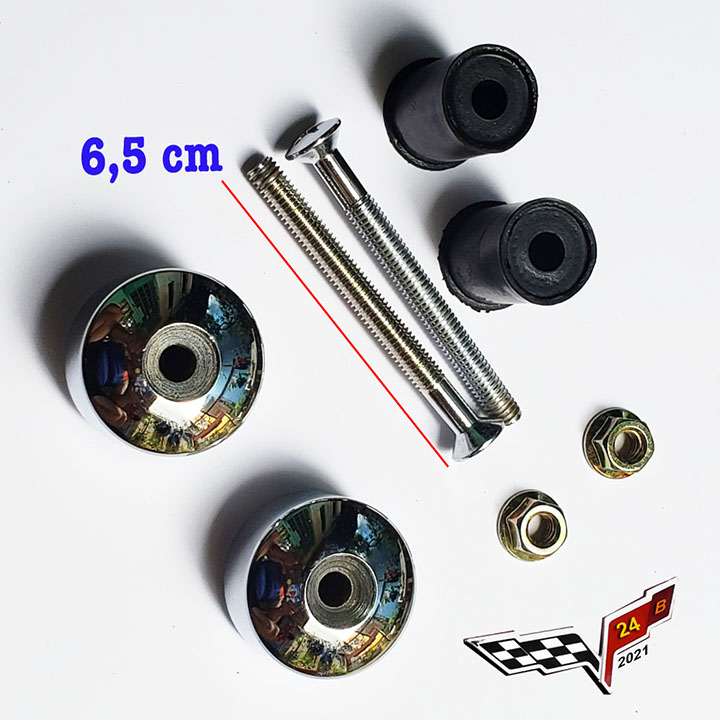 GÙ INOX KIỂU TRÒN GẮN TAY LÁI XE MÁY