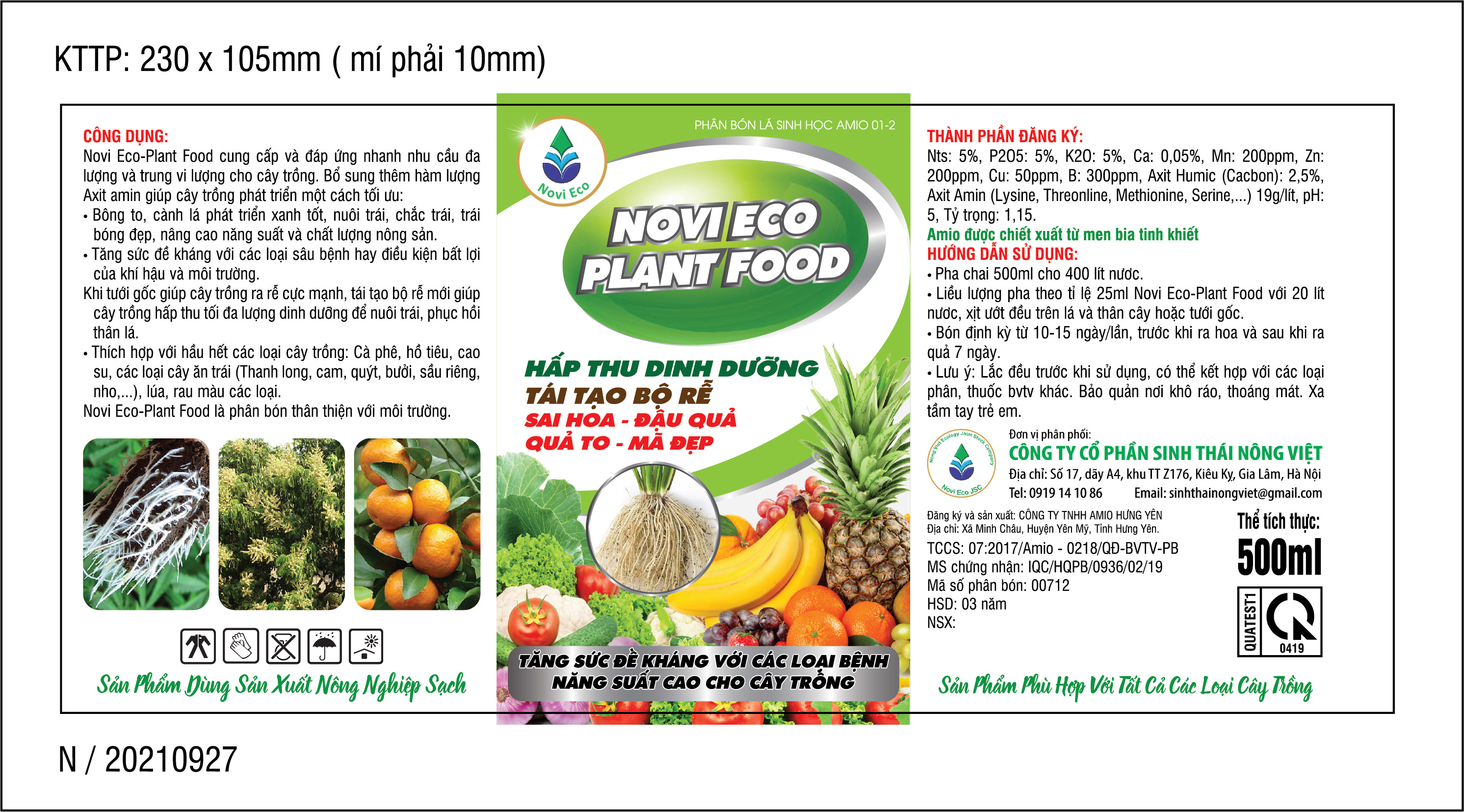 Novi Eco Siêu Lân - Plant Food