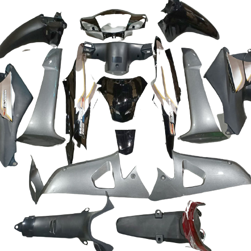 {TẶNG TEM 3 LỚP} Bộ nhựa , dàn áo , vỏ xe WAVE S100 , WAVE ALPHA, WAVE RS màu Đen Ghi với chất liệu nhựa ABS siêu chất