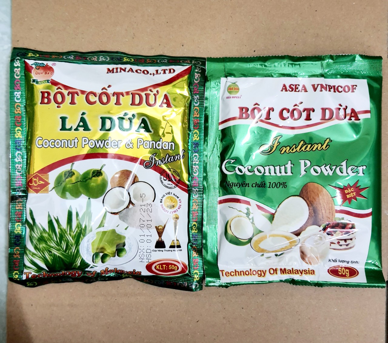 Bột cốt dừa / bột cốt dừa lá dứa 50g