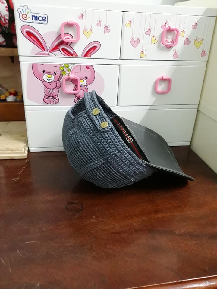 Nón handmade phối da và sợi thô Việt Nam