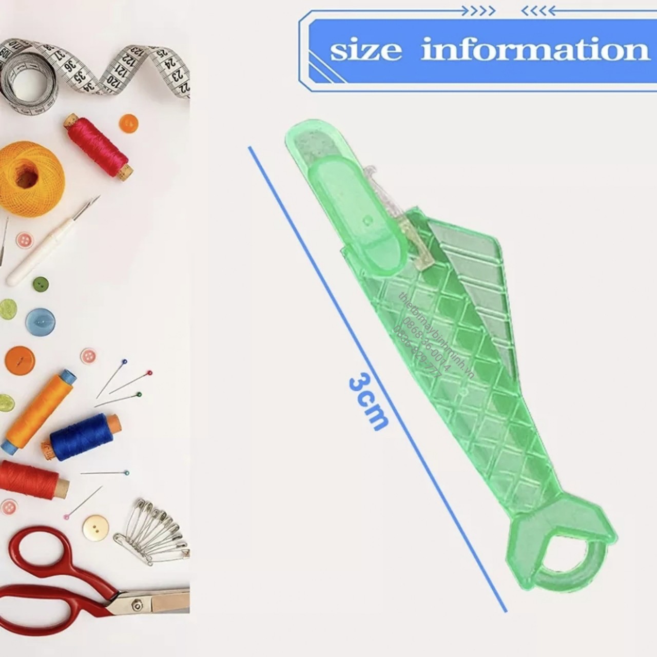 Dụng cụ Xỏ kim, Xỏ kim hình cá ( Combo 2 chiếc )