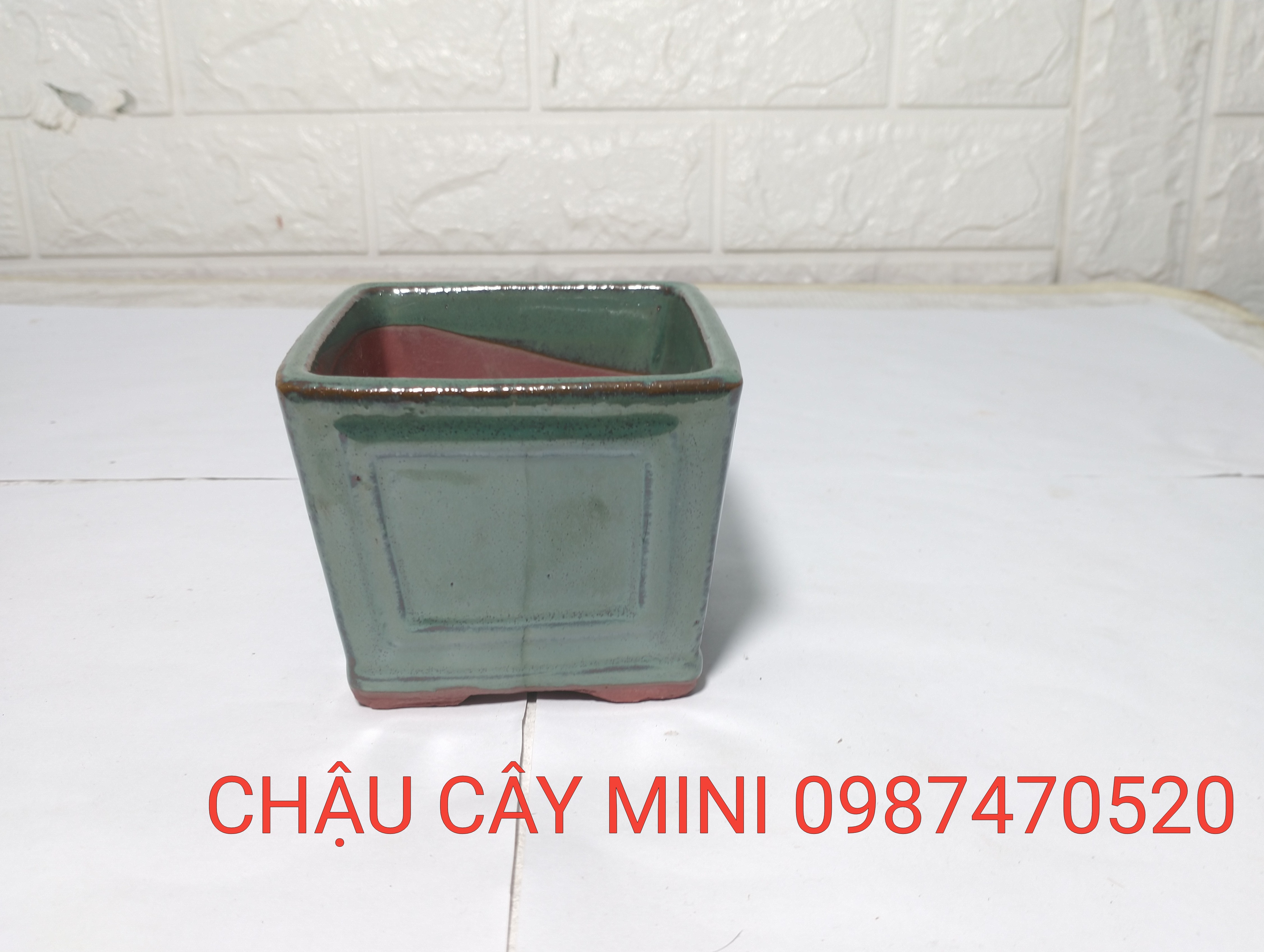 Chậu bonsai mini vuông,chậu trồng cây mini