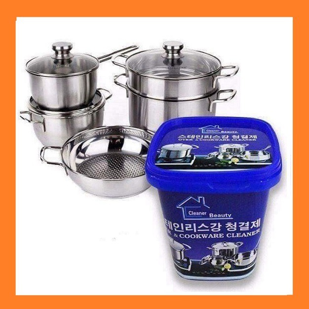 KEM TẨY RỬA XOONG NỒI - ĐÁNH BÓNG NỒI CHẢO SẠCH NHƯ MỚI - TẨY SẠCH VẾT BẨN CỰC MẠNH - BỘT TẨY OVEN HÀN QUỐC