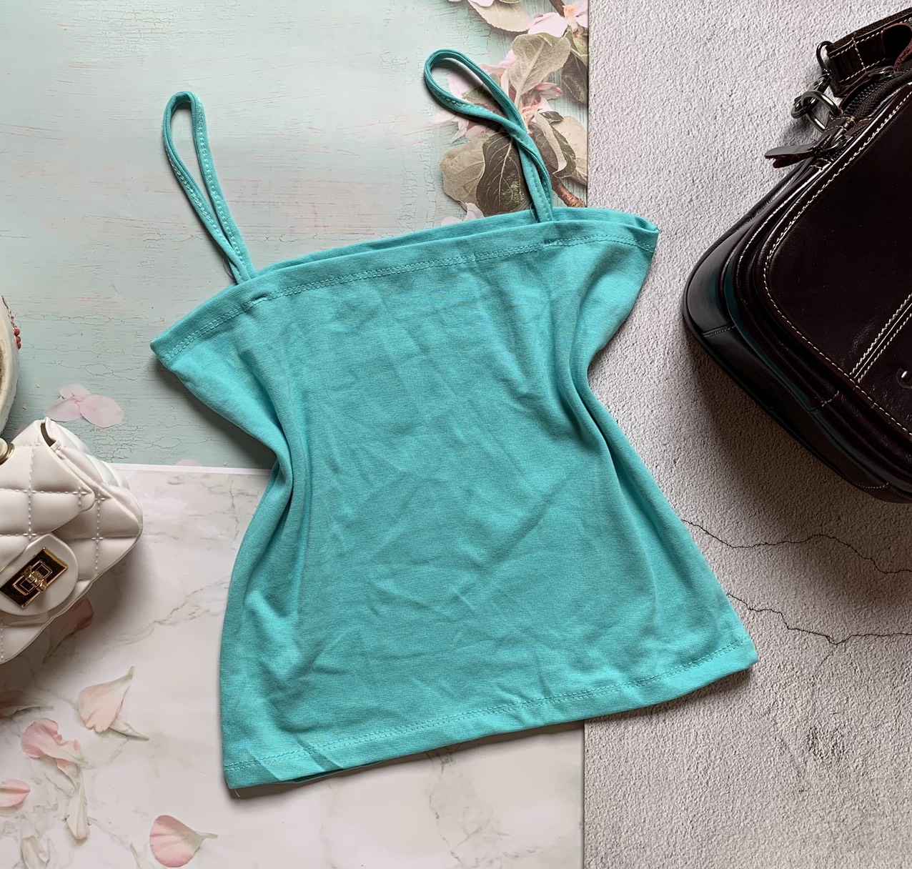 Áo 2 dây croptop áo hai dây dáng ôm dây bản to chất liệu cotton mịn mát