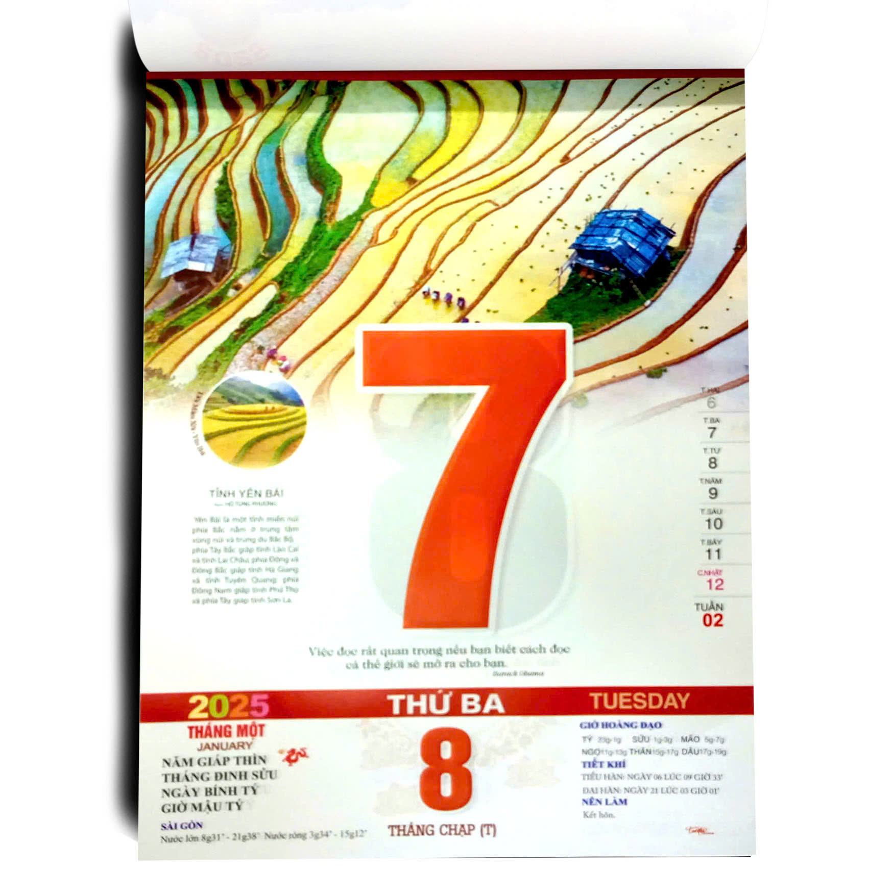 LỊCH 2026, Lịch lốc rời 20 x 30cm, Chủ đề: Phong cảnh