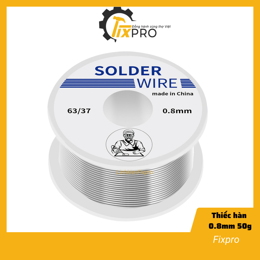 Thiếc hàn 50g Sn60/40 nhẹ lửa, bám thiếc tốt - Fixpro