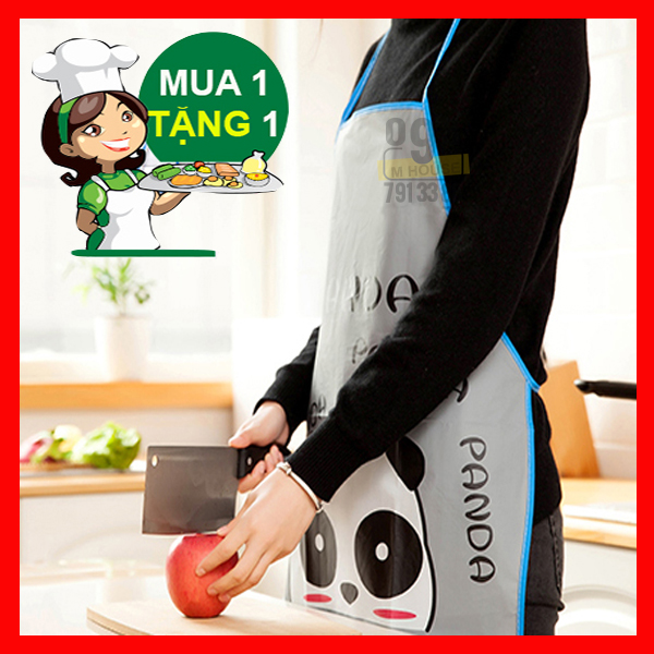 Tạp Dề Chống Thấm Nước Yếm Nấu Ăn Tạp Dề Chắn Văng Dầu Mỡ In Hoạt Hình