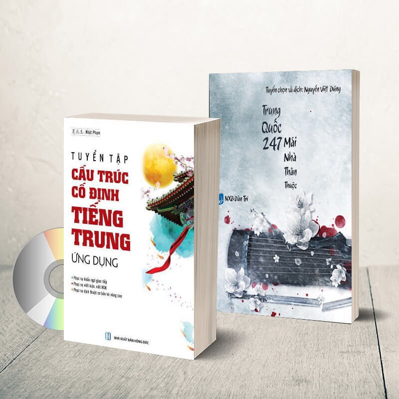 Sách - Combo 2 sách: Tuyển tập Cấu trúc cố định tiếng Trung ứng dụng + Trung Quốc 247 – Mái Nhà Thân Thuộc + DVD quà