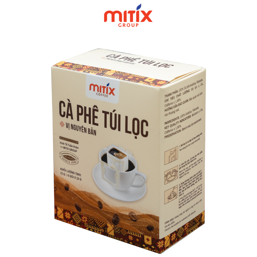 Cà phê túi lọc Mitix 72g ( 6 gói x12g)