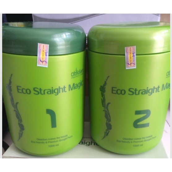 [HCM]Kem duỗi tóc sinh thái không mùi Obsidian Eco Straight Magic 1000mlx2