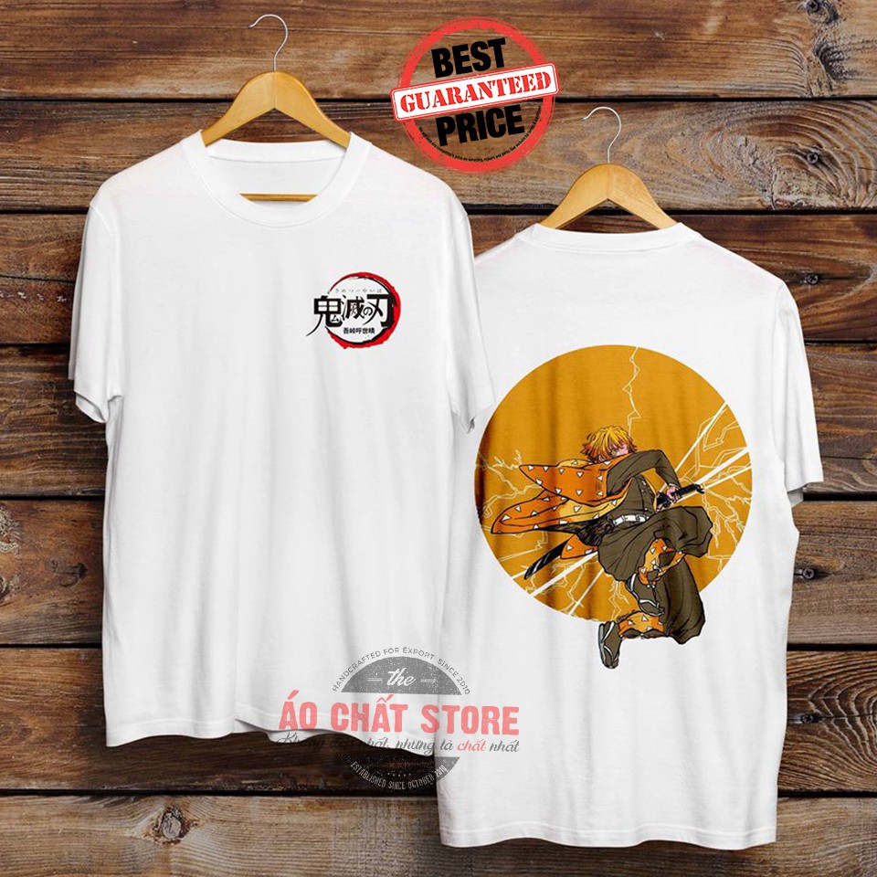 Áo phông agatsuma zenitsu cao cấp | áo phông thanh gươm quỷ diệt kimetsu no yaiba tshirt ky4