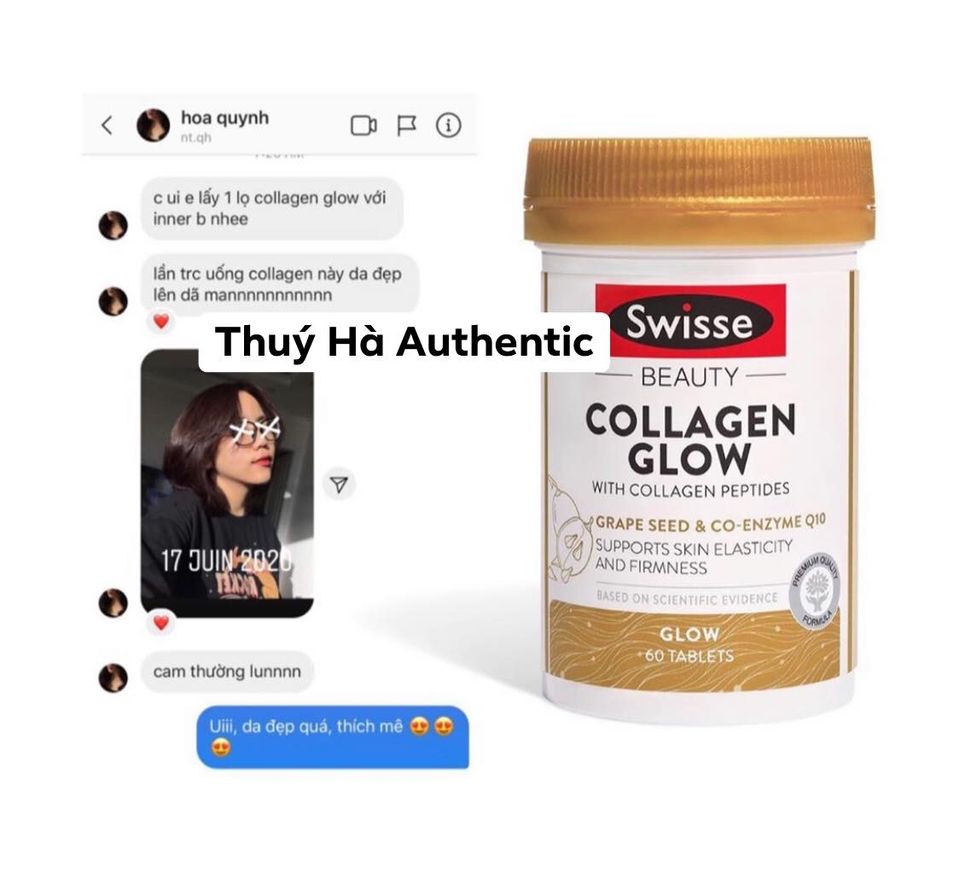 Collagen Glow Swisse - Trắng da 120 viên