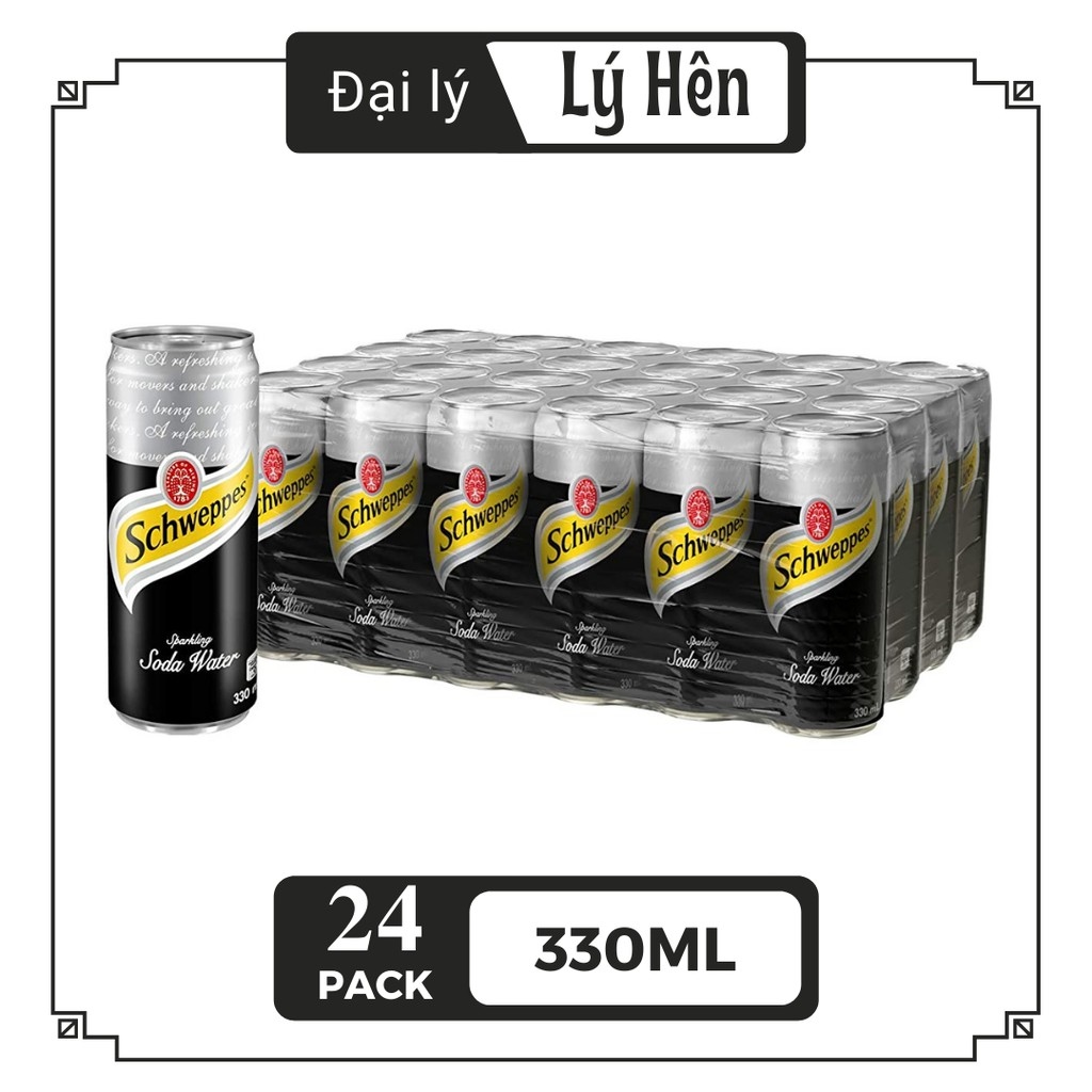 ☽☎✇  Nước Ngọt Có Gas Soda Schweppes Soft Drink Lon 330ml Tháng 06/2022