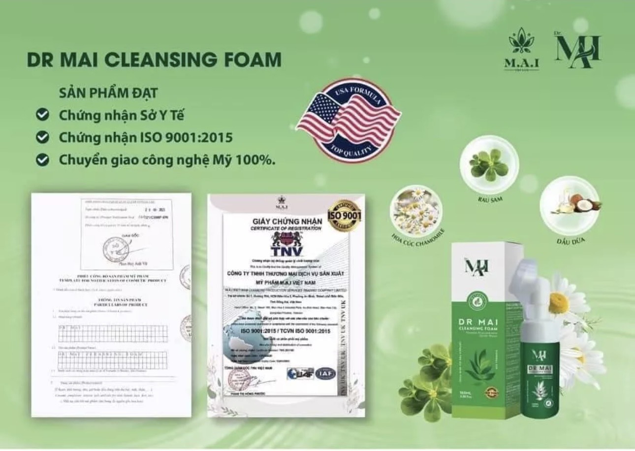 Sữa rửa mặt Mai thảo mộc 100ml M.A.I