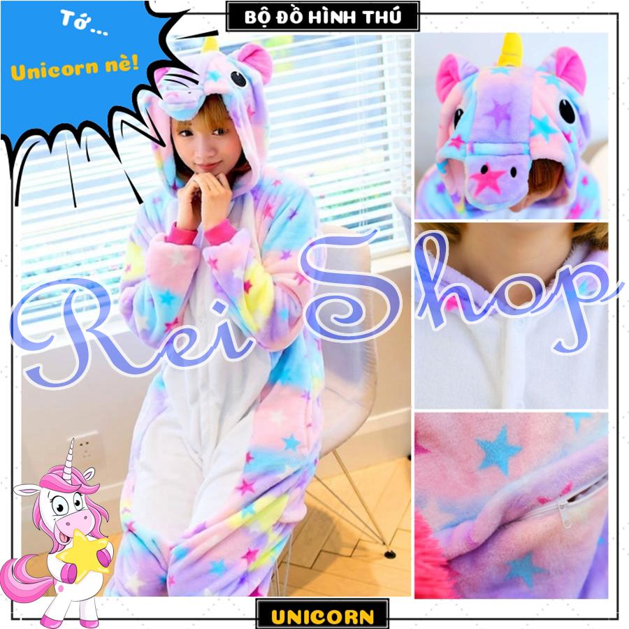 Bộ Đồ Hình Thú Kỳ Lân Unicorn Size Cho Người Lớn