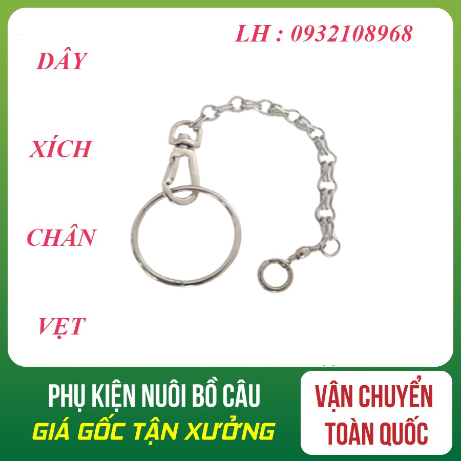 [HOÀN TIỀN 10%]Xích chân cho chim loại inox - dây xích chân vẹt - Xích chân vẹt - Bồ câu tín nghĩa