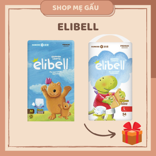 CHÍNH HÃNG Tã Bỉm dán quần ELIBELL PREMIUM Nga cao cấp S76 M64 L54 M52 L44
