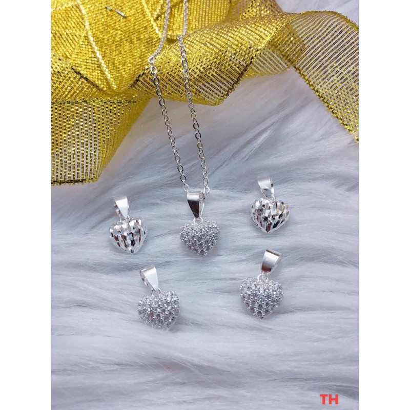 Dây Chuyền Nữ Bạc Ta Mặt Tim - TRANG SỨC BẠC TNJ CAM KẾT HÀNG CHUẨN ẢNH, CHẤT LƯỢNG TỐT, PHỤC VỤ TẬN TÌNH, CHU ĐÁO