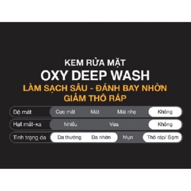 [HCM]Kem Rửa Mặt Sạch Sâu OXY Deep Wash (Cream) 100g