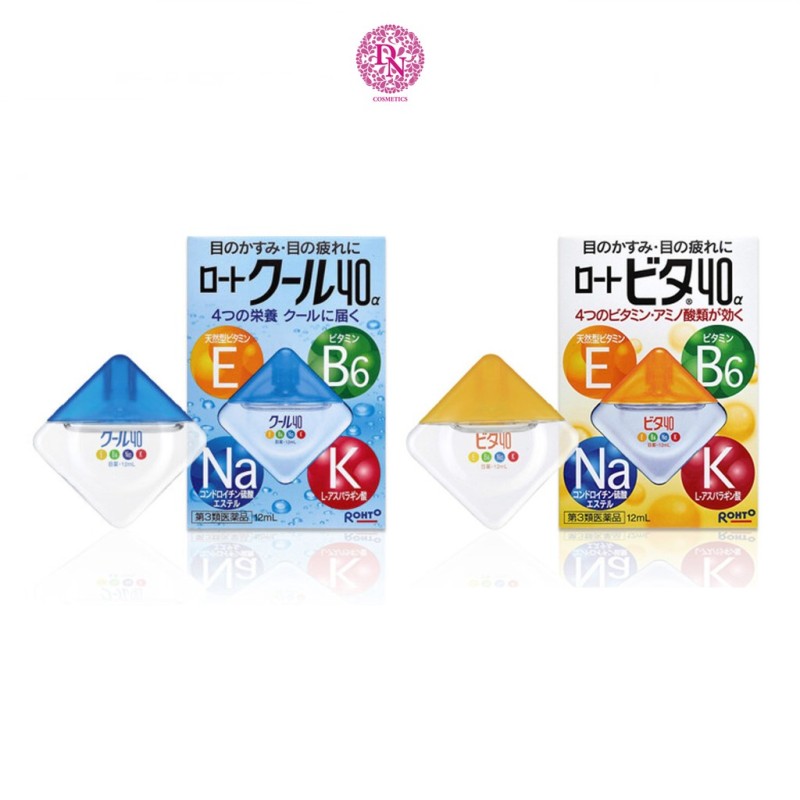 Giá bán Nước nhỏ mắt dưỡng mắt Rohto Vita 40 Nhật Bản 2 loại xanh cam