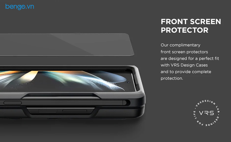 Ốp Lưng Samsung Galaxy Z Fold 4 5G VRS Design Quick Stand Modern Pro - Đen